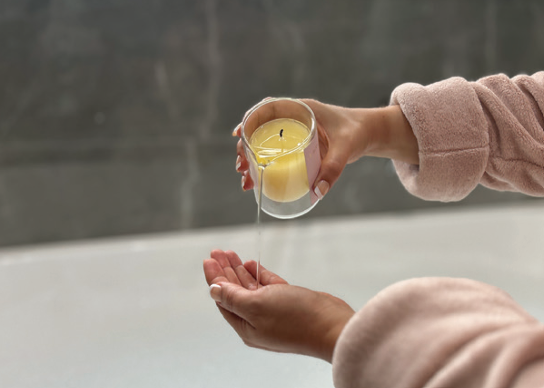 DOYAS - Bringing to market a luxury candle that doubles as a moisturiser. A stunning revelation Peony Parcel