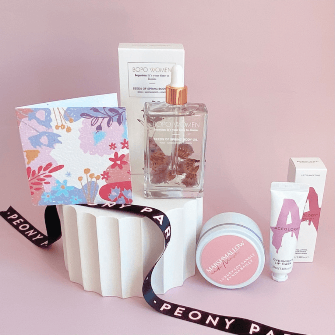 Blossoming Bliss Pamper Gift Peony Parcel