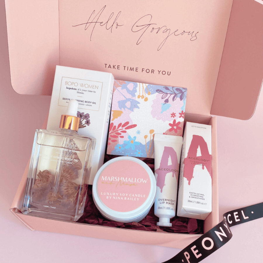 Blossoming Bliss Pamper Gift Peony Parcel