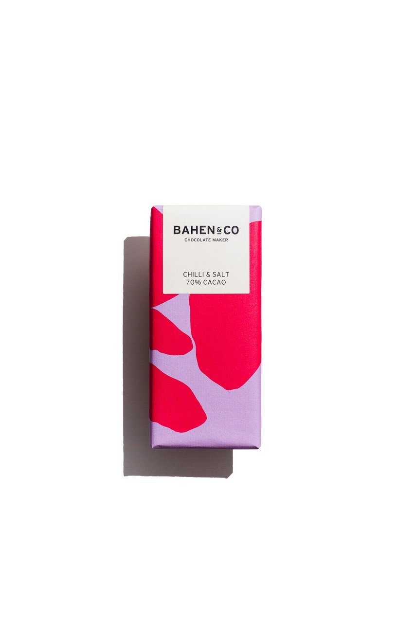 BAHEN & CO CHILLI & SALT CHOCOLATE BLOCK 75g Peony Parcel