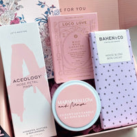 Blissful Retreat: Curated Gift Box for Unwinding & Treating Yourself Peony Parcel