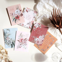 BLOOMING WITH KINDNESS - POSITIVE AFFIRMATION LUXURY FLAT CARDS SET Peony Parcel