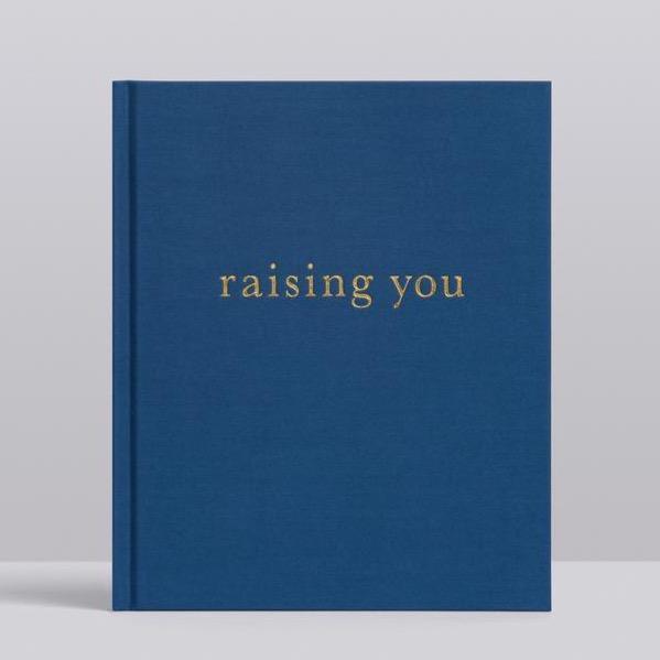 RAISING YOU. NAVY JOURNAL -  LETTERS TO MY BABY. Peony Parcel